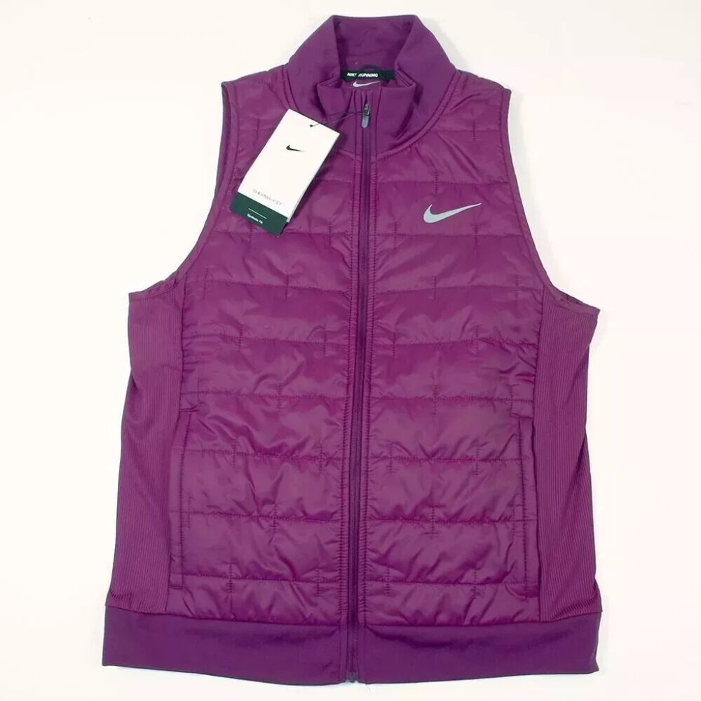 NWT Nike Small Therma-FIT Quilted  Active Running Vest Jacket Purple